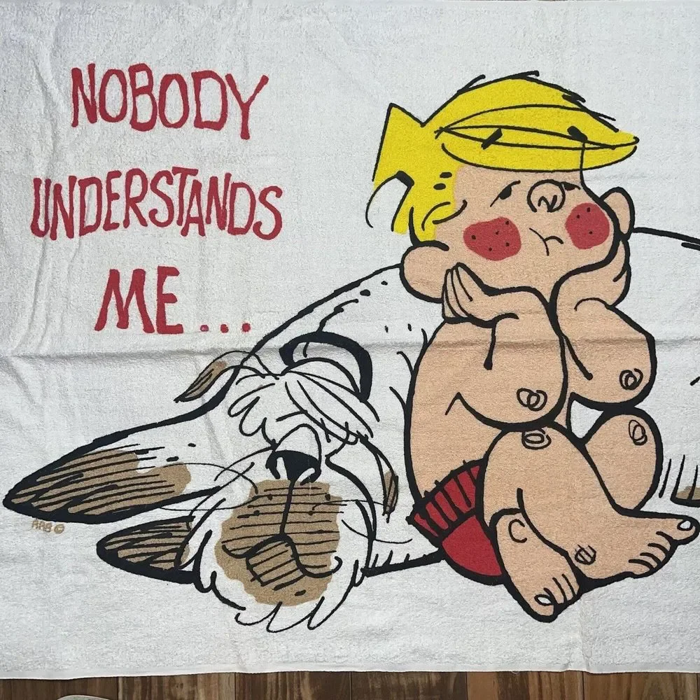 Vintage 1981 Dennis The Menace Beach Bath Towel